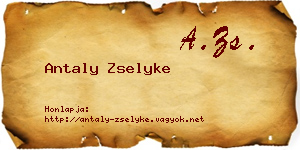 Antaly Zselyke névjegykártya
